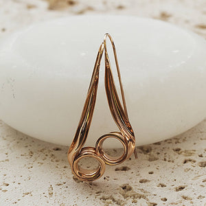
            
                Load image into Gallery viewer, Rose Gold Spiral Drop Earrings - Otis Jaxon Silver Jewellery
            
        