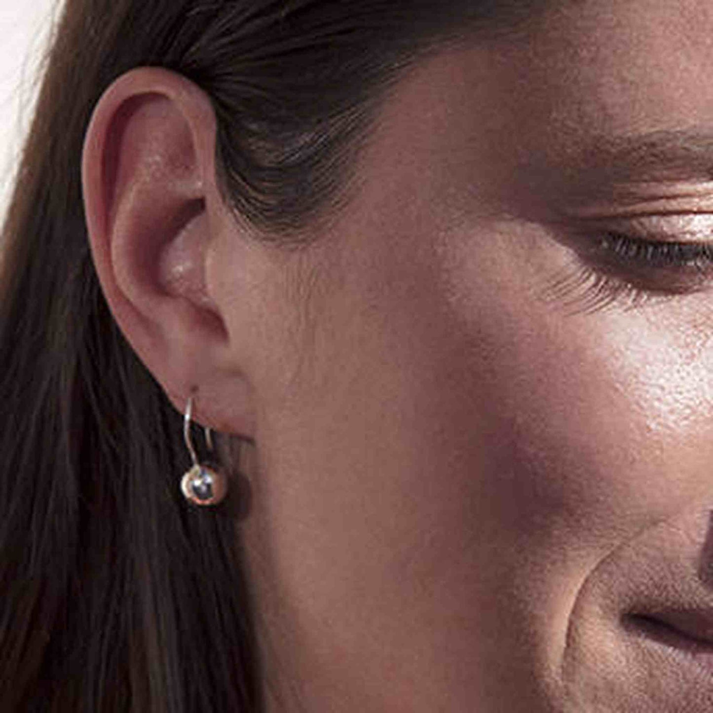 Ball 18 K Rose Gold Hook Earrings - Otis Jaxon Silver Jewellery