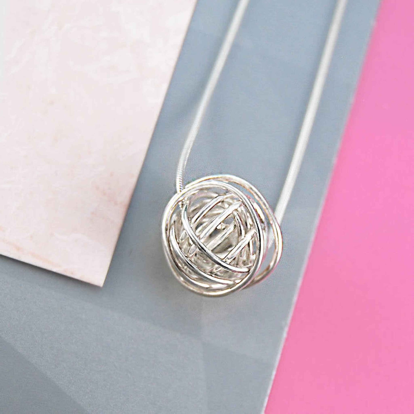 Nest Silver Knot Necklace - Otis Jaxon Silver Jewellery