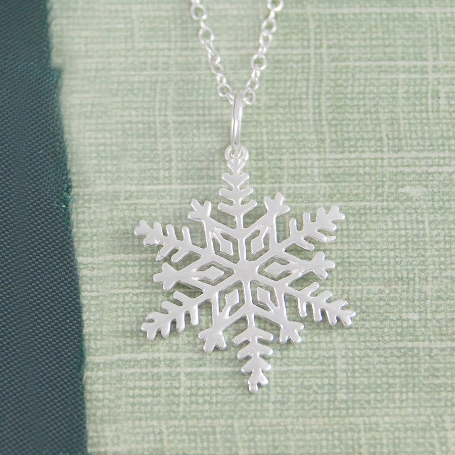 
            
                Load image into Gallery viewer, Snowflake Sterling Silver Chrstmas Pendant
            
        