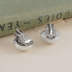 Domed Silver Clip On Half Ball Earrings - Otis Jaxon Silver Jewellery
