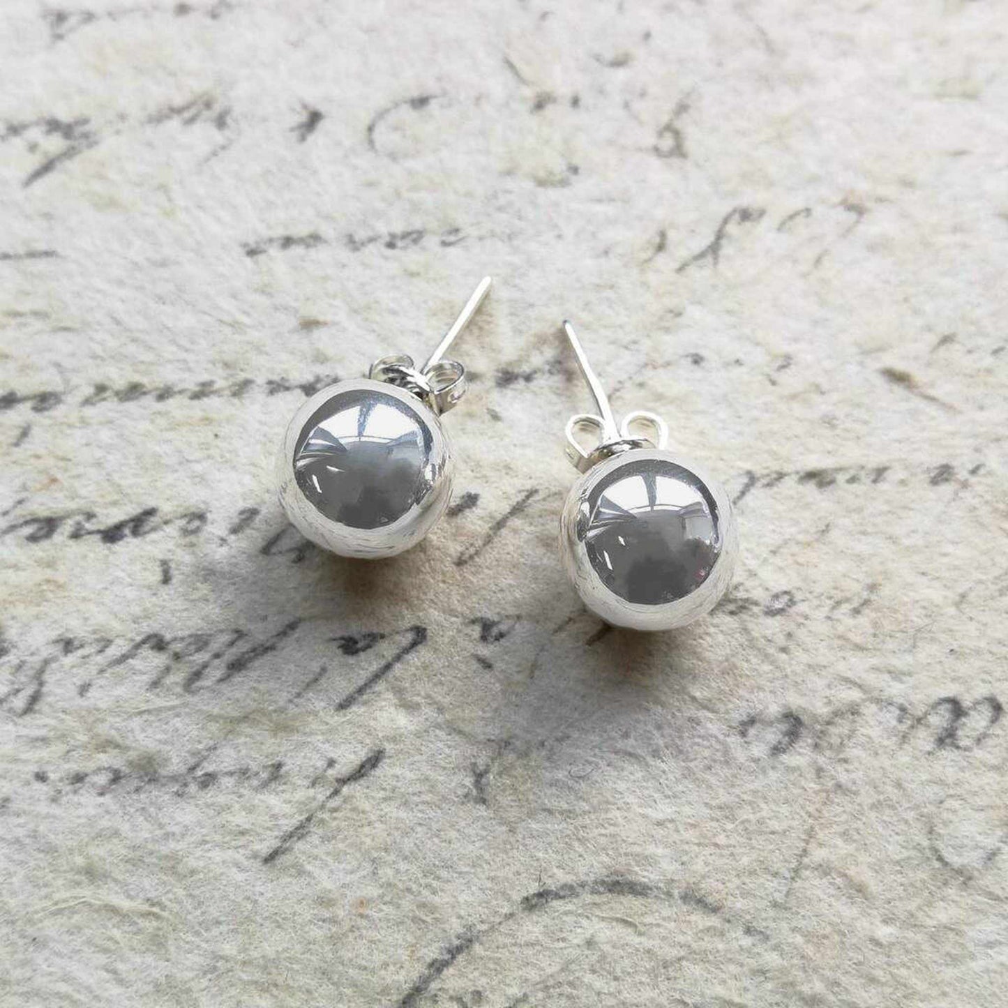 Sterling Silver Classic Ball Stud Earrings - Otis Jaxon Silver Jewellery