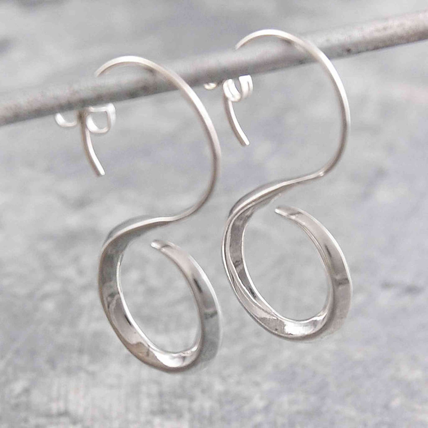 Sterling Silver Infinity Hoop Earrings - Otis Jaxon Silver Jewellery