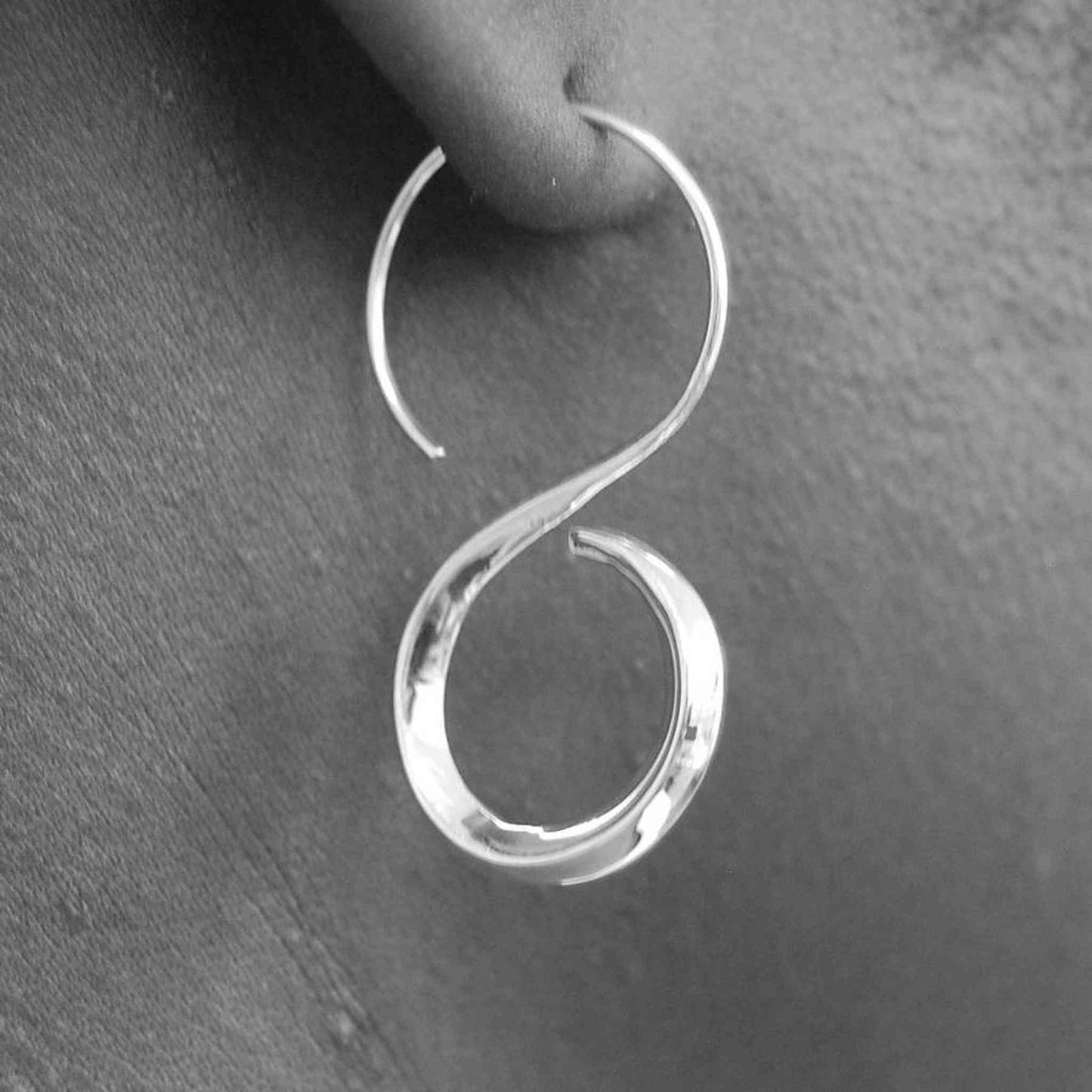 Sterling Silver Infinity Hoop Earrings - Otis Jaxon Silver Jewellery