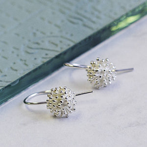 Dandelion Silver Flower Drop Earrings - Otis Jaxon Silver Jewellery