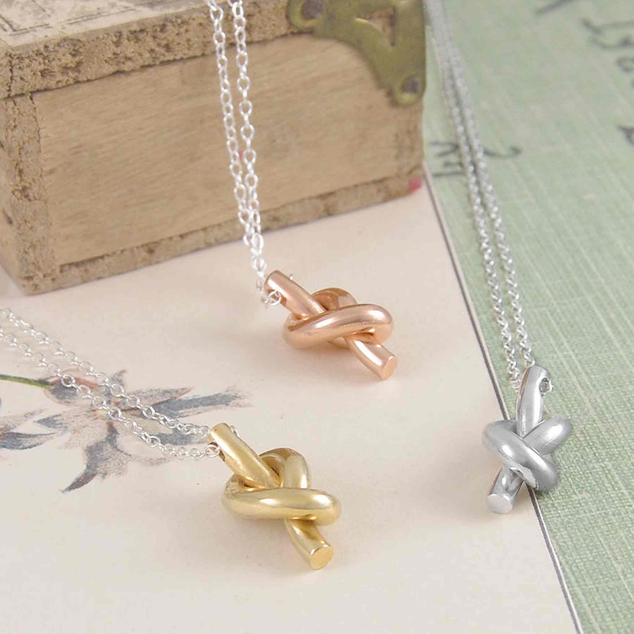 Friendship Knot Silver Promise Necklace – Otis Jaxon Silver Jewellery