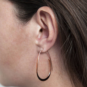 
            
                Load image into Gallery viewer, Curl Gold Hoop Earrings - Otis Jaxon Silver Jewellery
            
        