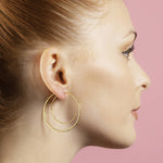 Gold Spiral Hoop Earrings - Otis Jaxon Silver Jewellery