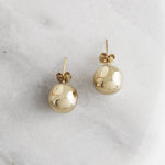 Gold Classic Large Ball Stud Earrings - Otis Jaxon Silver Jewellery