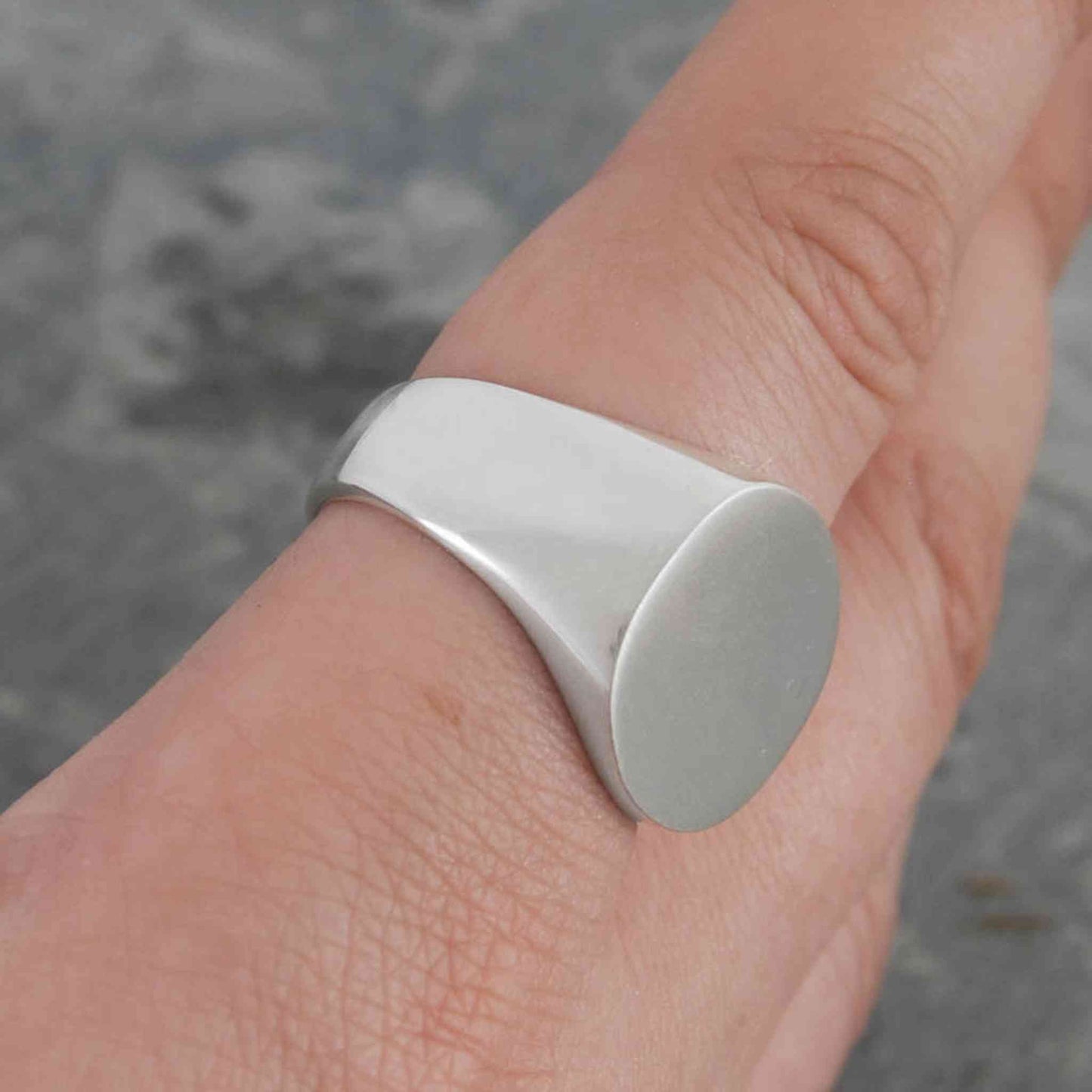 Round Signet Gold Ring for Men - Otis Jaxon Silver Jewellery