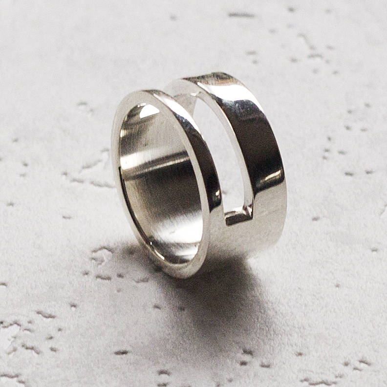 
            
                Load image into Gallery viewer, Solid Silver Men&amp;#39;s Rectangle Ring - Otis Jaxon Silver Jewellery
            
        