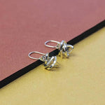 Modern Knot Silver Drop Earrings - Otis Jaxon Silver Jewellery