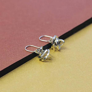 
            
                Load image into Gallery viewer, Modern Knot Silver Drop Earrings - Otis Jaxon Silver Jewellery
            
        