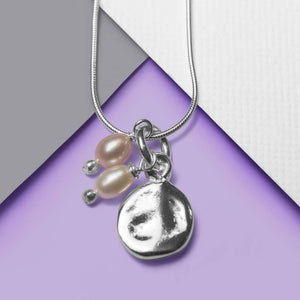 
            
                Load image into Gallery viewer, Organic Round Silver Pearl Drop Earrings - Otis Jaxon Silver Jewellery
            
        