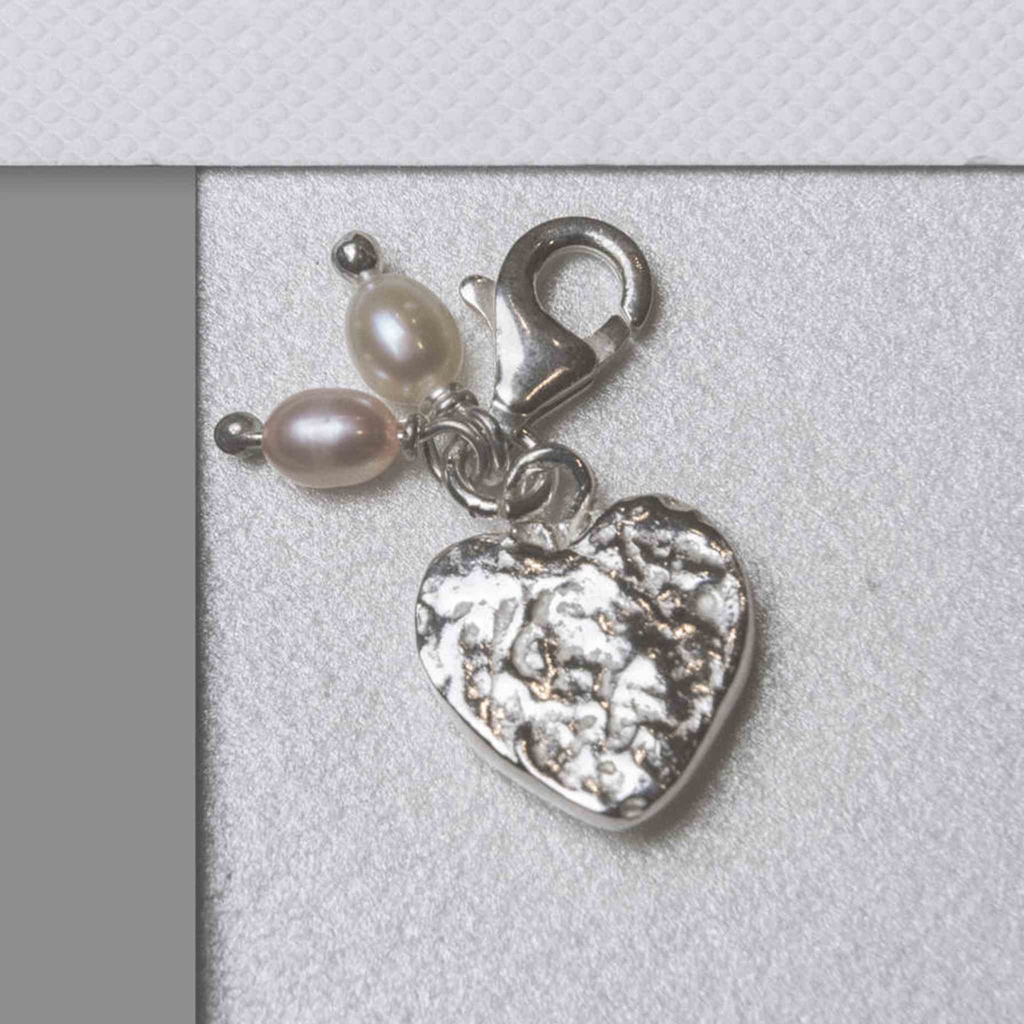 Organic Silver Heart Charm - Otis Jaxon Silver Jewellery