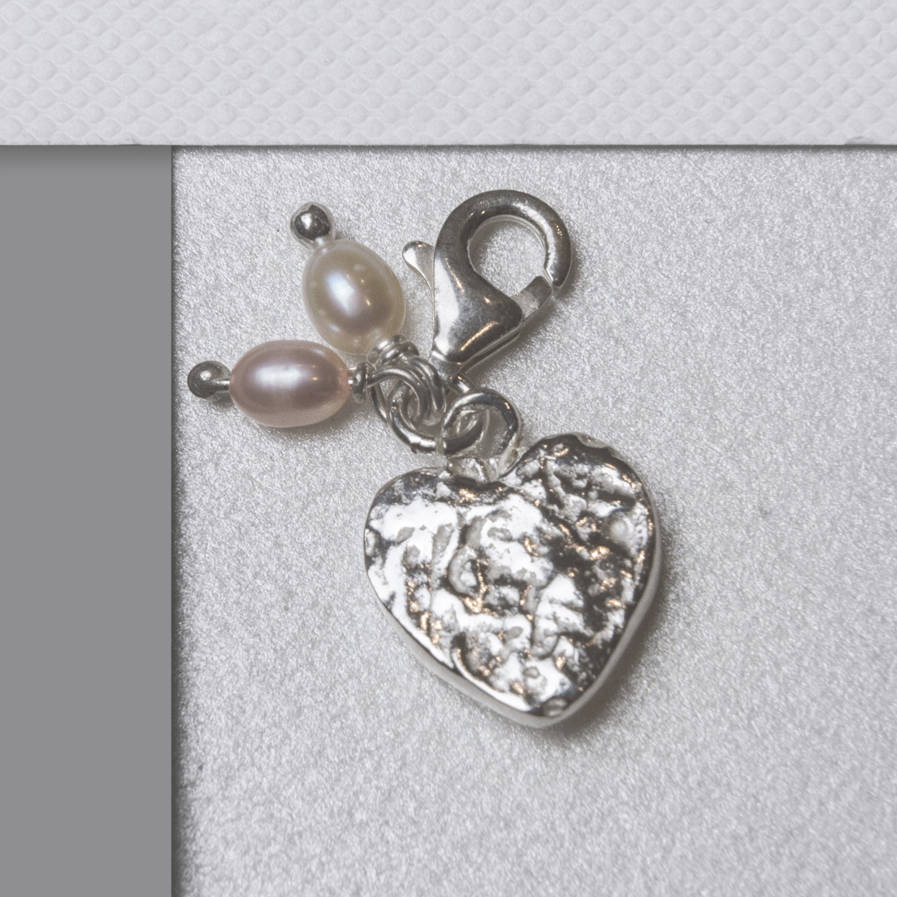 
            
                Load image into Gallery viewer, Organic Silver Heart Charm - Otis Jaxon Silver Jewellery
            
        