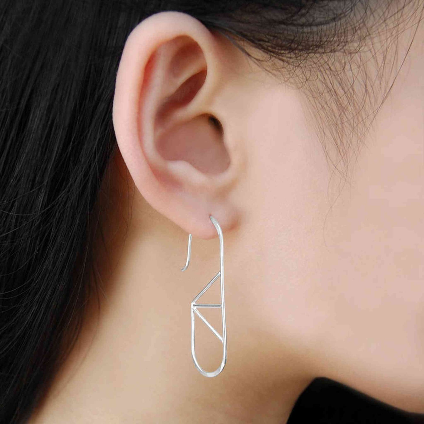 Geometric Oval Wire Yellow Gold/Rose Gold Hoop Earrings - Otis Jaxon Silver Jewellery