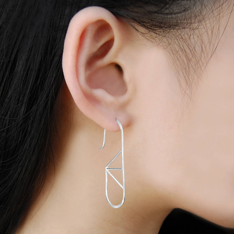 
            
                Load image into Gallery viewer, Geometric Oval Wire Yellow Gold/Rose Gold Hoop Earrings - Otis Jaxon Silver Jewellery
            
        