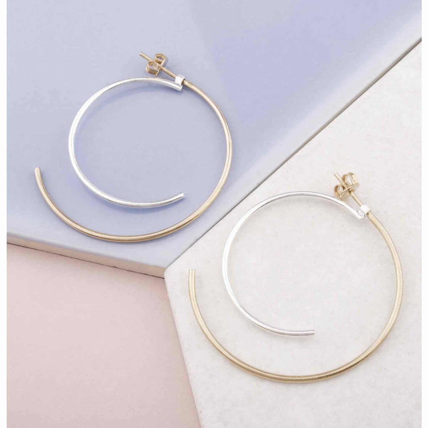 Rose Gold And Silver Two Way Earrings - Otis Jaxon Silver Jewellery