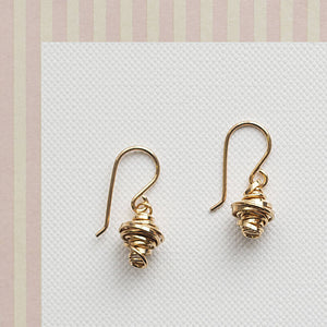 
            
                Load image into Gallery viewer, Gold Coil Silver Drop Earrings - Otis Jaxon Silver Jewellery
            
        