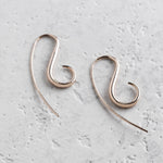 Spiral Hook Drop Earrings In Rose Gold - Otis Jaxon Silver Jewellery
