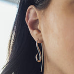 Spiral Hook Drop Earrings In Rose Gold - Otis Jaxon Silver Jewellery