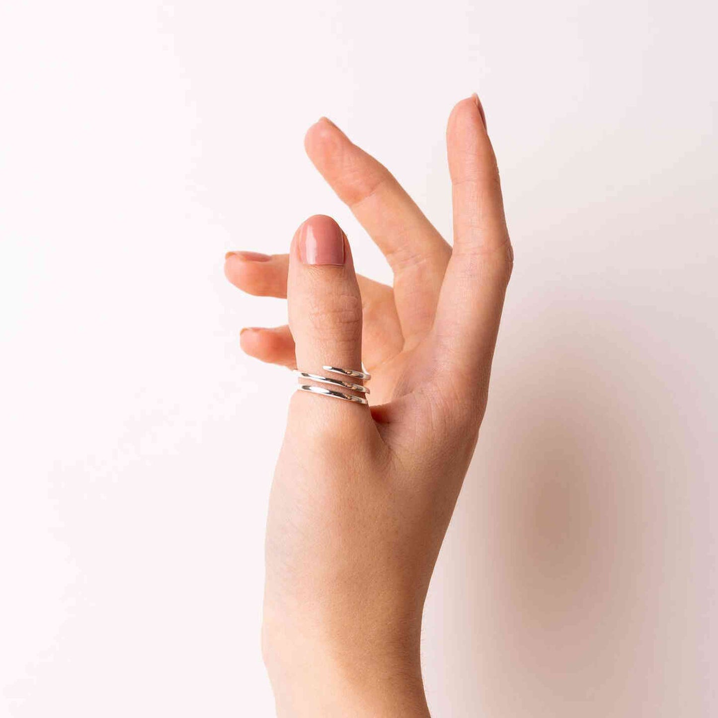 Silver And Gold Corkscrew Spiral Rings - Otis Jaxon Silver Jewellery