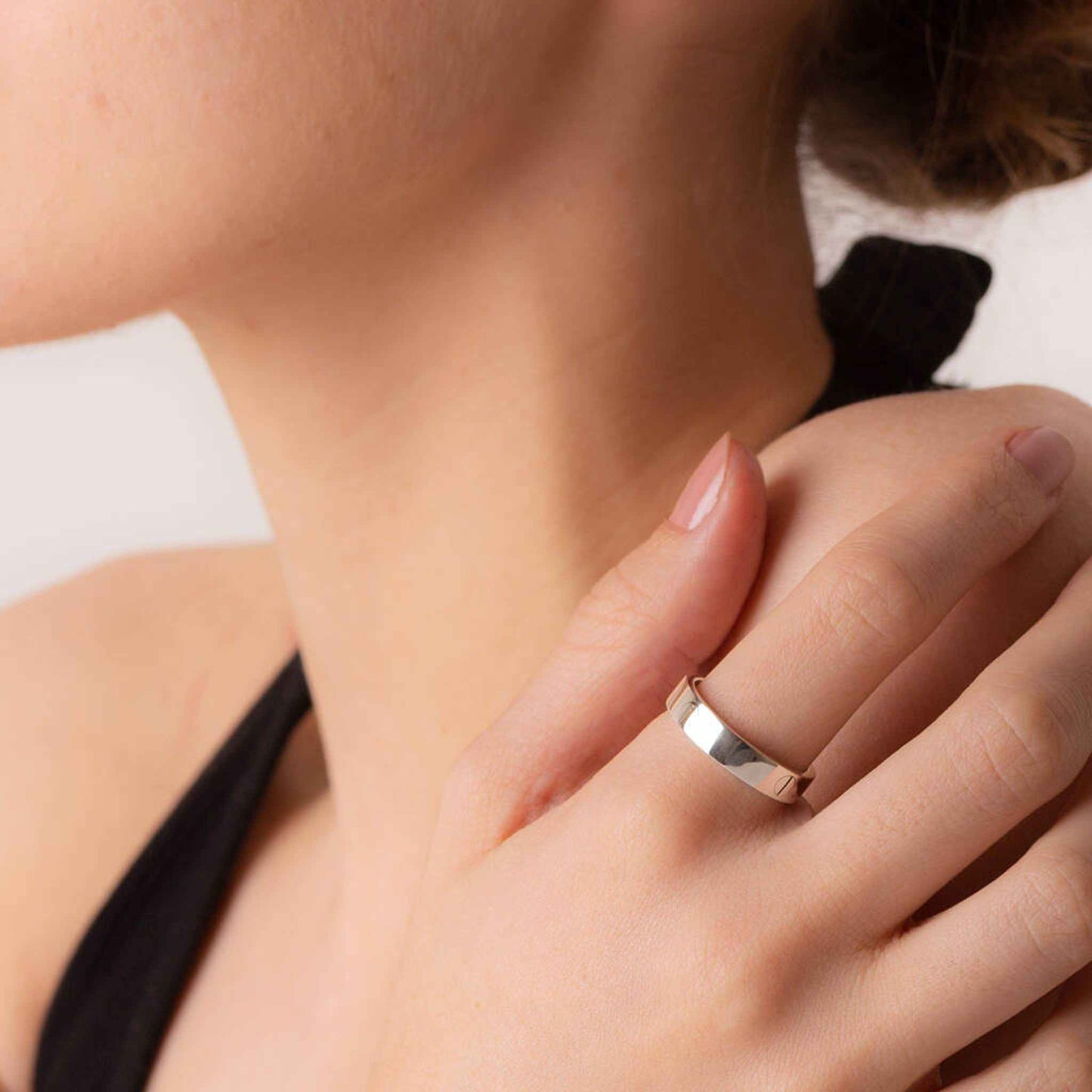 Silver And Gold Inset Screw Rings - Otis Jaxon Silver Jewellery