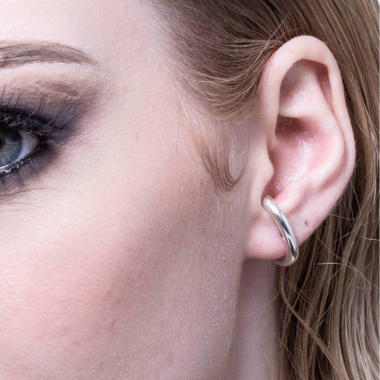 Silver Curved Bar Stud Earrings - Otis Jaxon Silver Jewellery