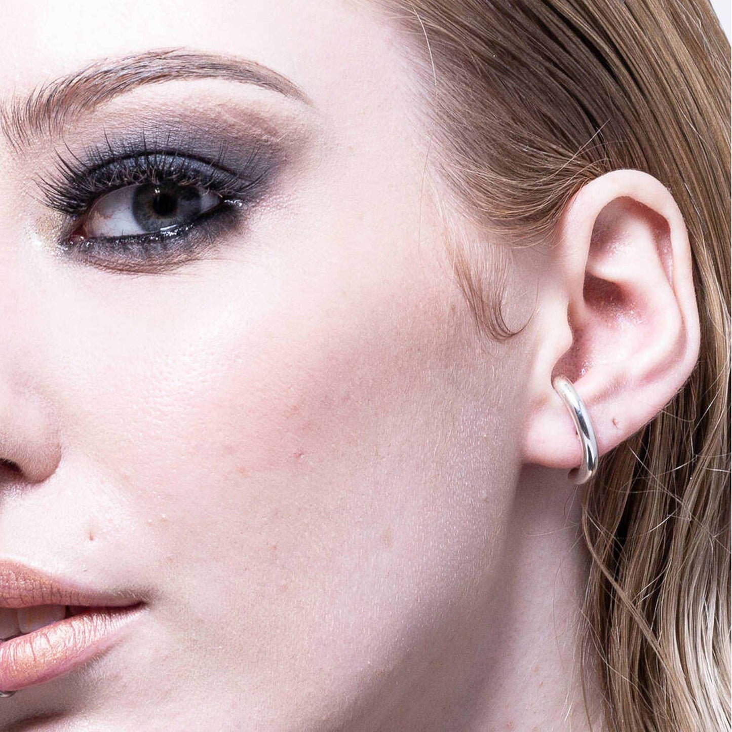 Silver Curved Bar Stud Earrings - Otis Jaxon Silver Jewellery