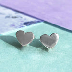 Heart Silver Stud Earrings - Otis Jaxon Silver Jewellery