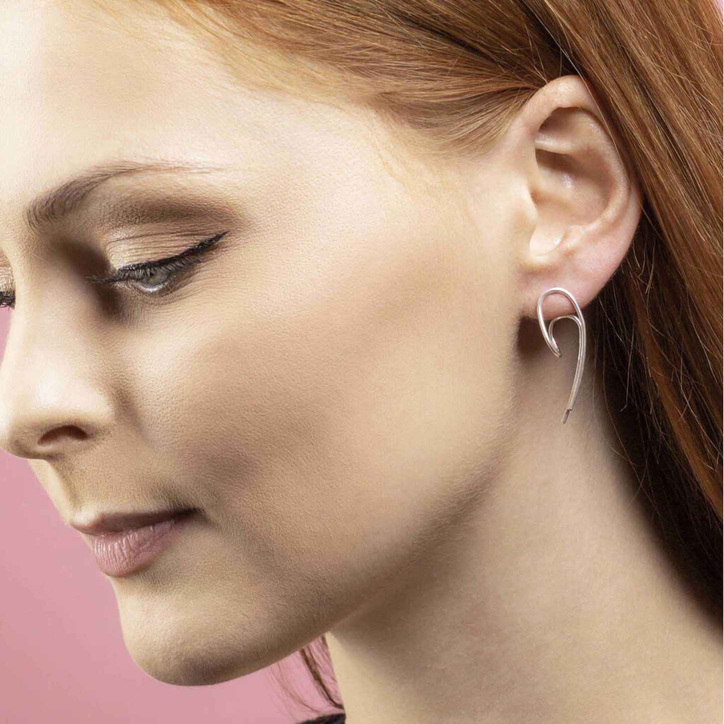 Silver Overlapping Bar Stud Earrings - Otis Jaxon Silver Jewellery