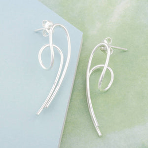 
            
                Load image into Gallery viewer, Silver Overlapping Bar Stud Earrings - Otis Jaxon Silver Jewellery
            
        