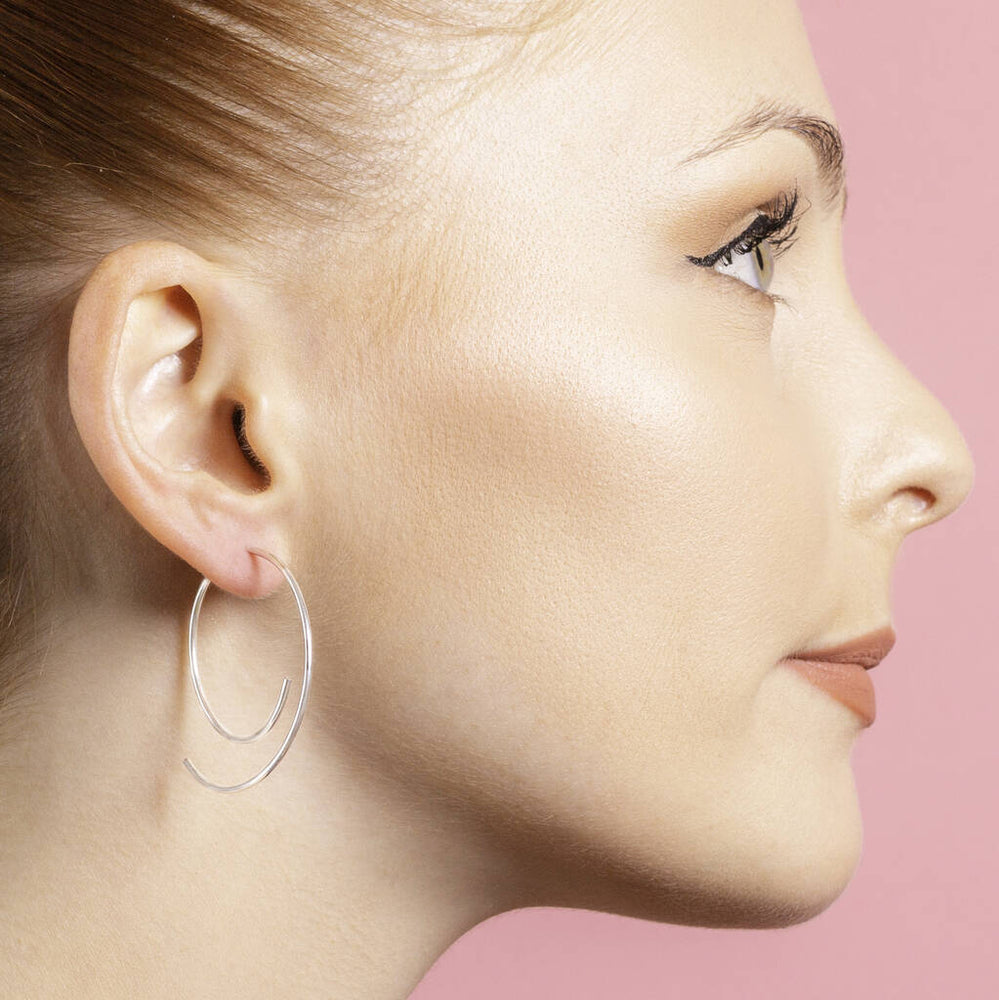 
            
                Load image into Gallery viewer, Silver Overlapping Two Way Ear Jacket Earrings - Otis Jaxon Silver Jewellery
            
        