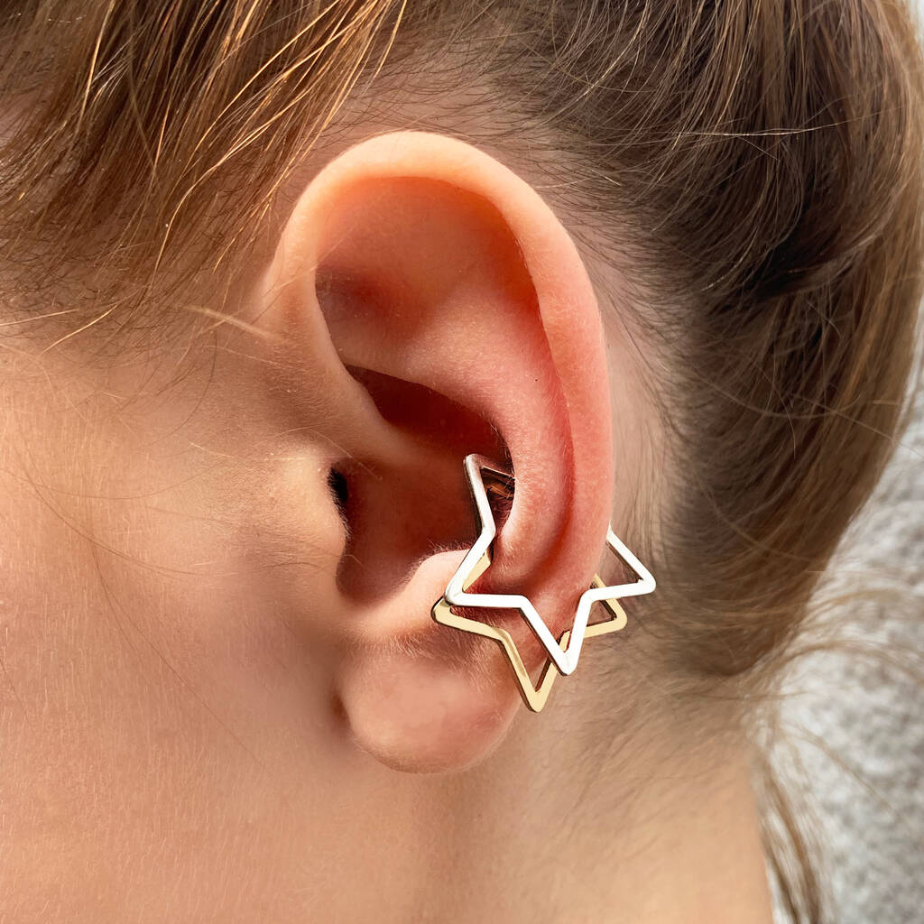 Silver Star Ear Cuff - Otis Jaxon Silver Jewellery