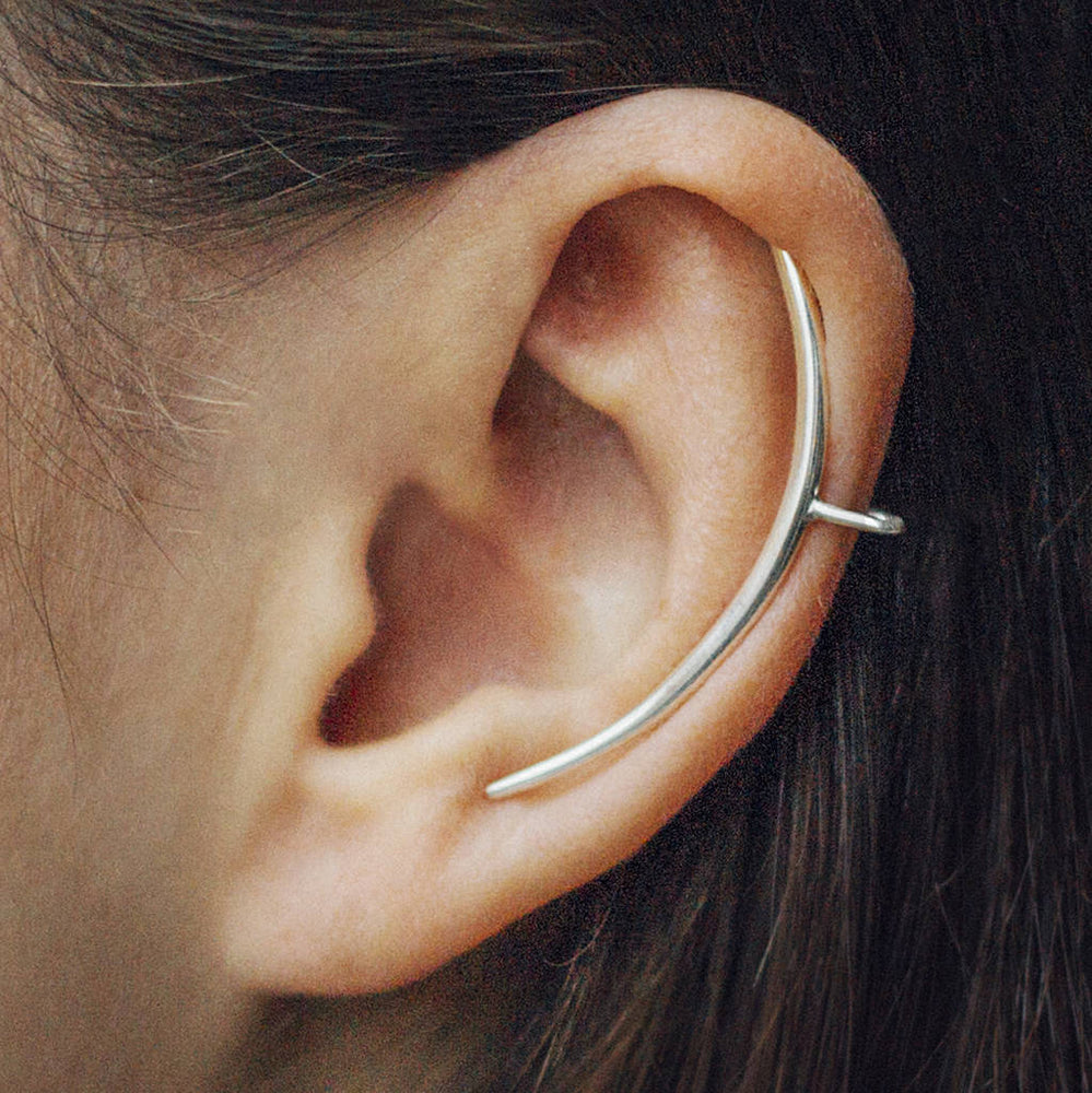 Tusk Ear Cuff Simple Silver Earrings - Otis Jaxon Silver Jewellery