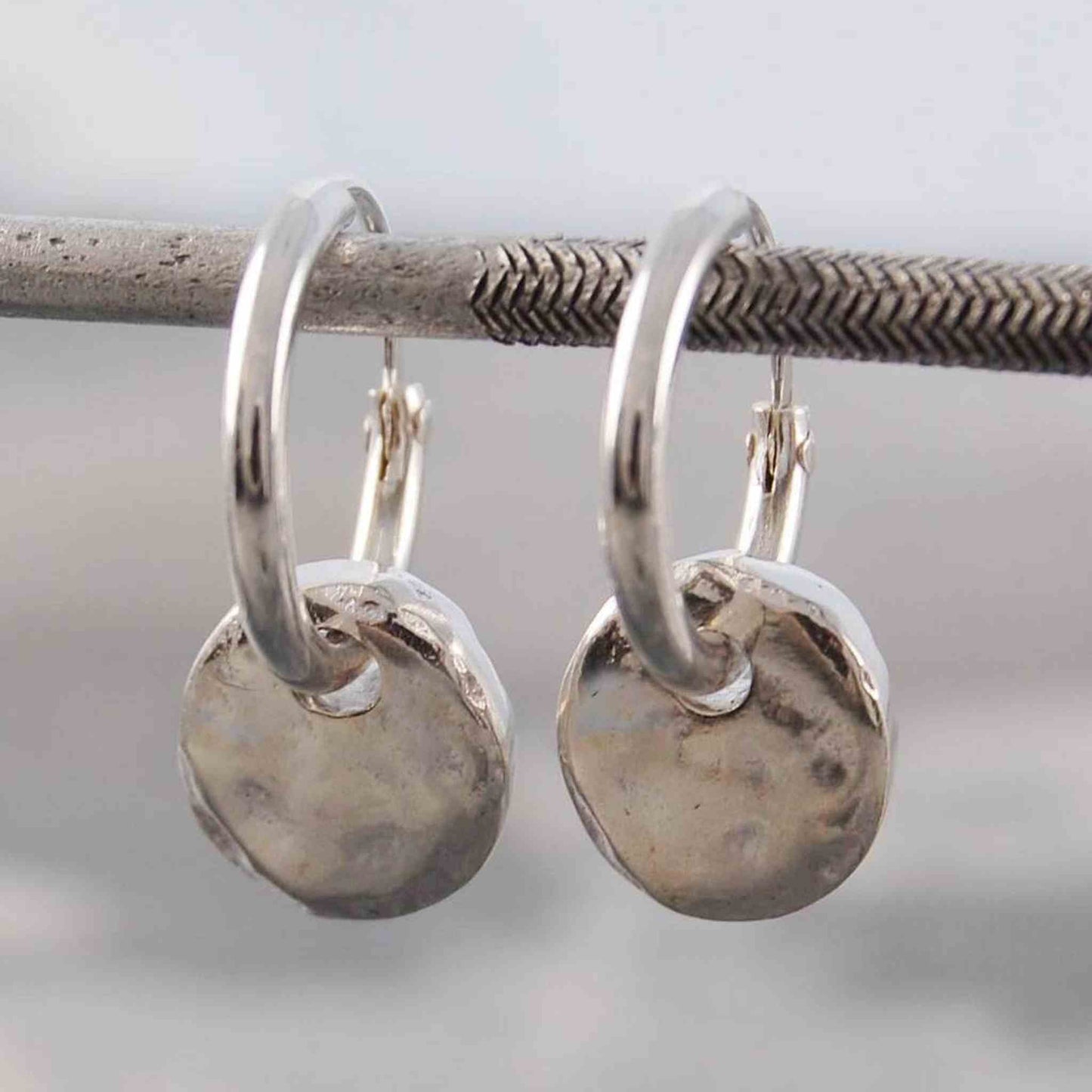 Organic Round Rose Gold Hoop Earrings - Otis Jaxon Silver Jewellery