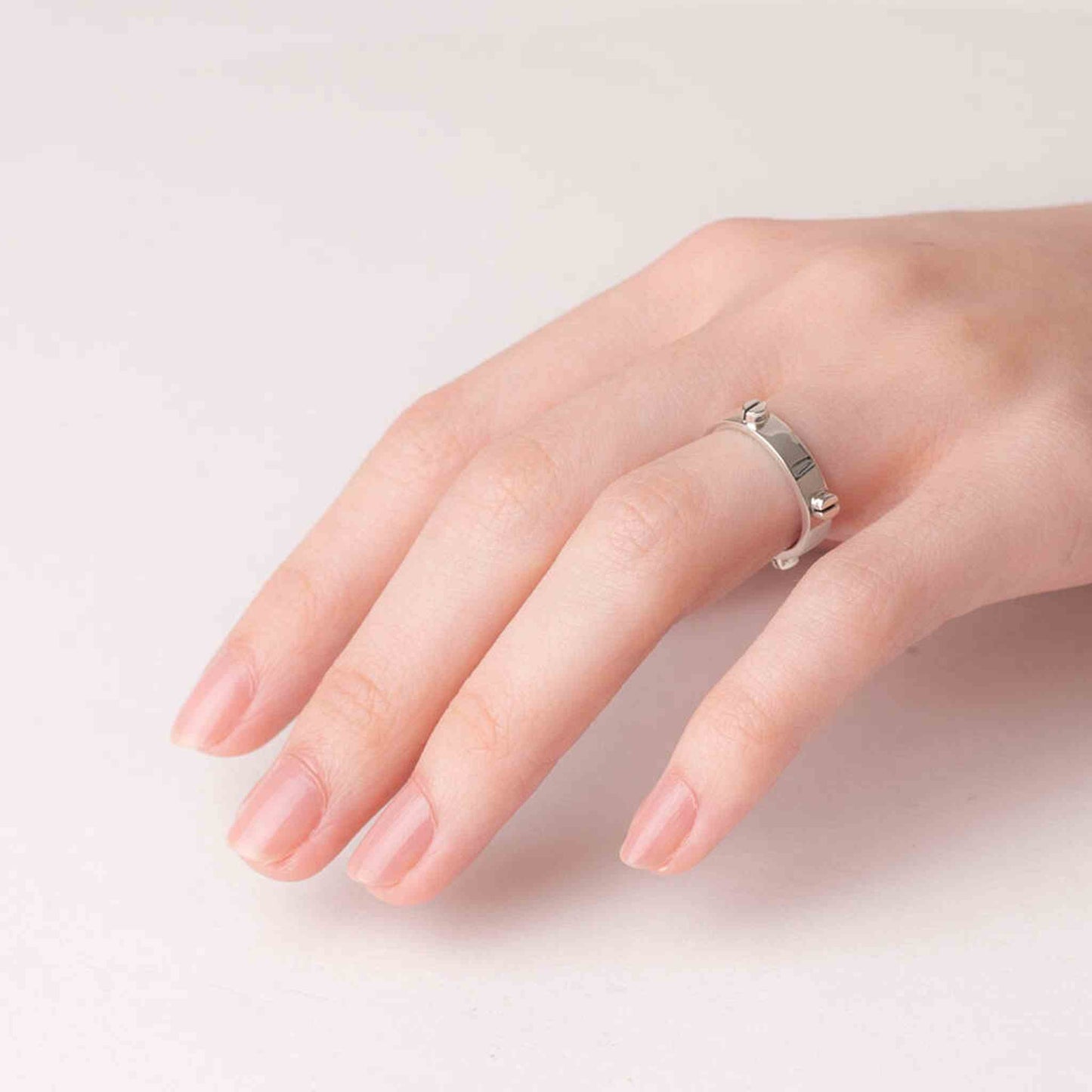 Solid Silver Screw Accent Rings - Otis Jaxon Silver Jewellery