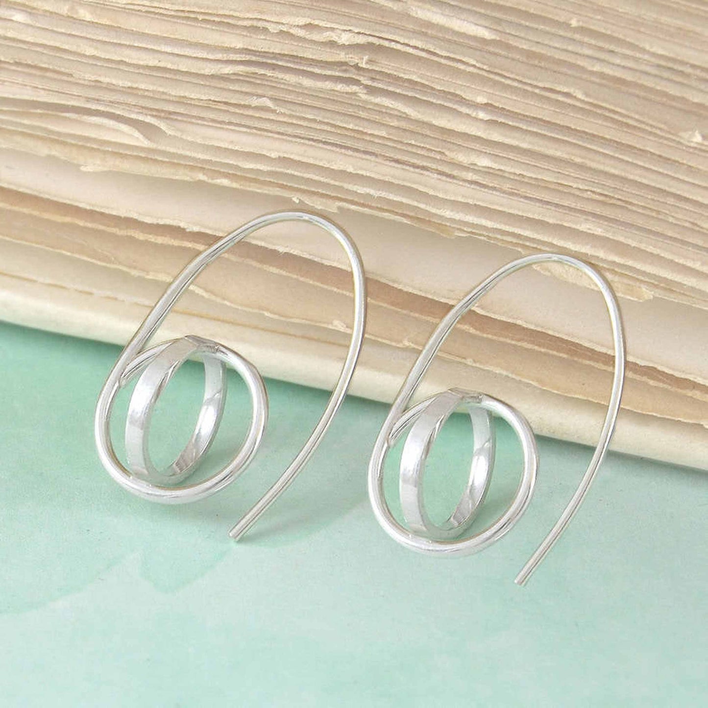 Silver Drop Sphere Earrings - Otis Jaxon Silver Jewellery