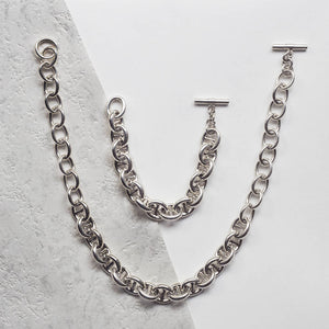 Sterling Silver Chunky Link Chain Bracelet - Otis Jaxon Silver Jewellery