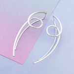 Sterling Silver Loop Drop Earrings - Otis Jaxon Silver Jewellery