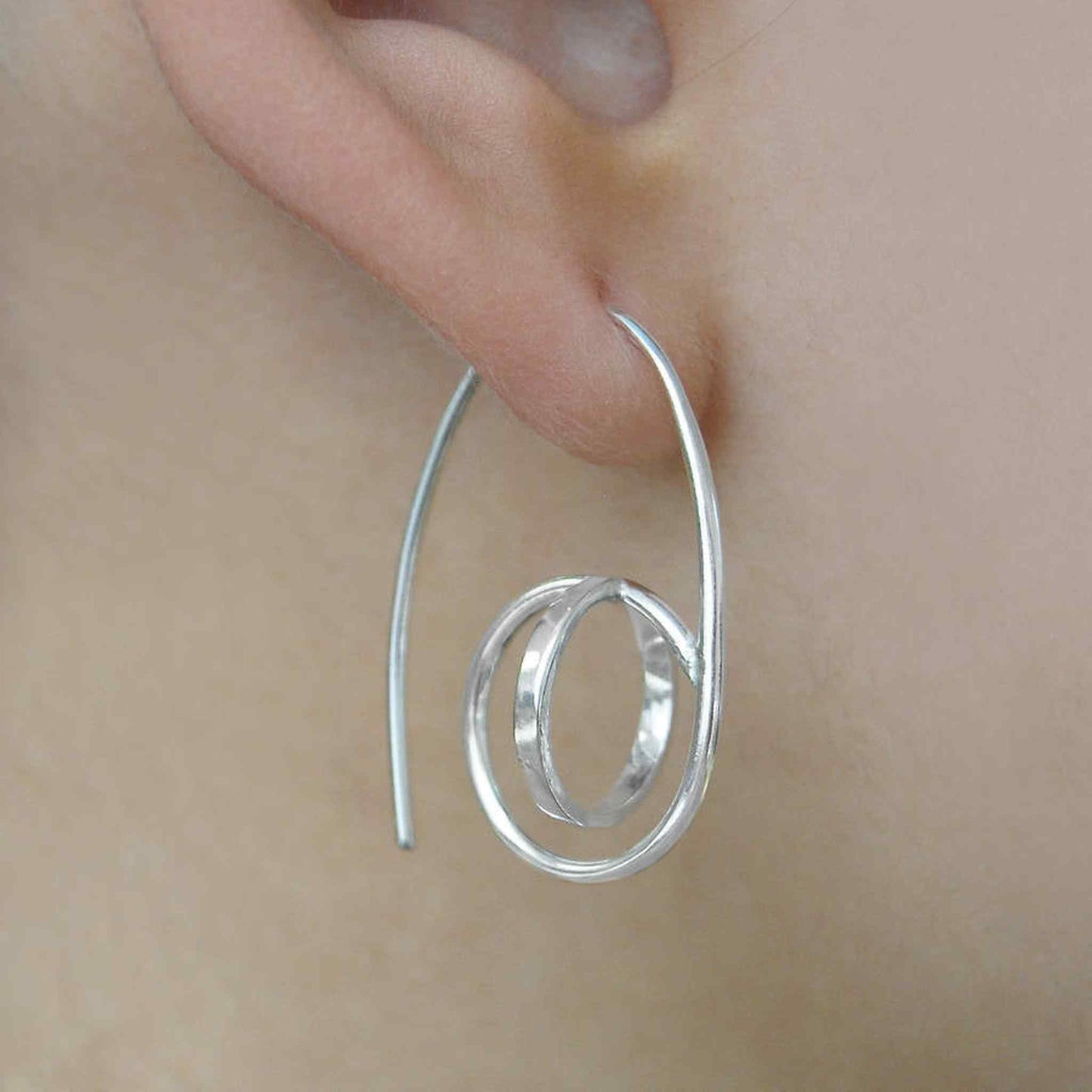 Silver Drop Sphere Earrings - Otis Jaxon Silver Jewellery