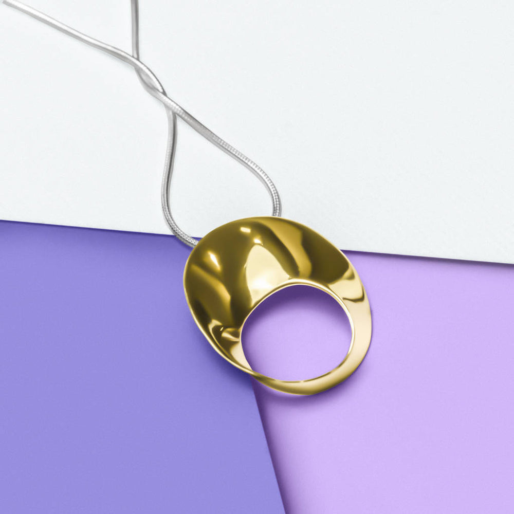 Swirl Gold Necklace - Otis Jaxon Silver Jewellery