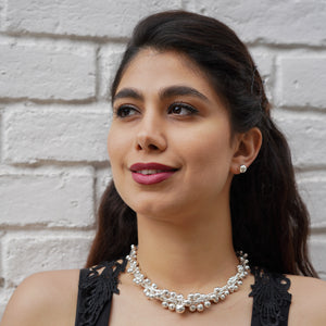 
            
                Load image into Gallery viewer, Silver Peppercorn Chunky Statement Necklace - Otis Jaxon Silver Jewellery
            
        