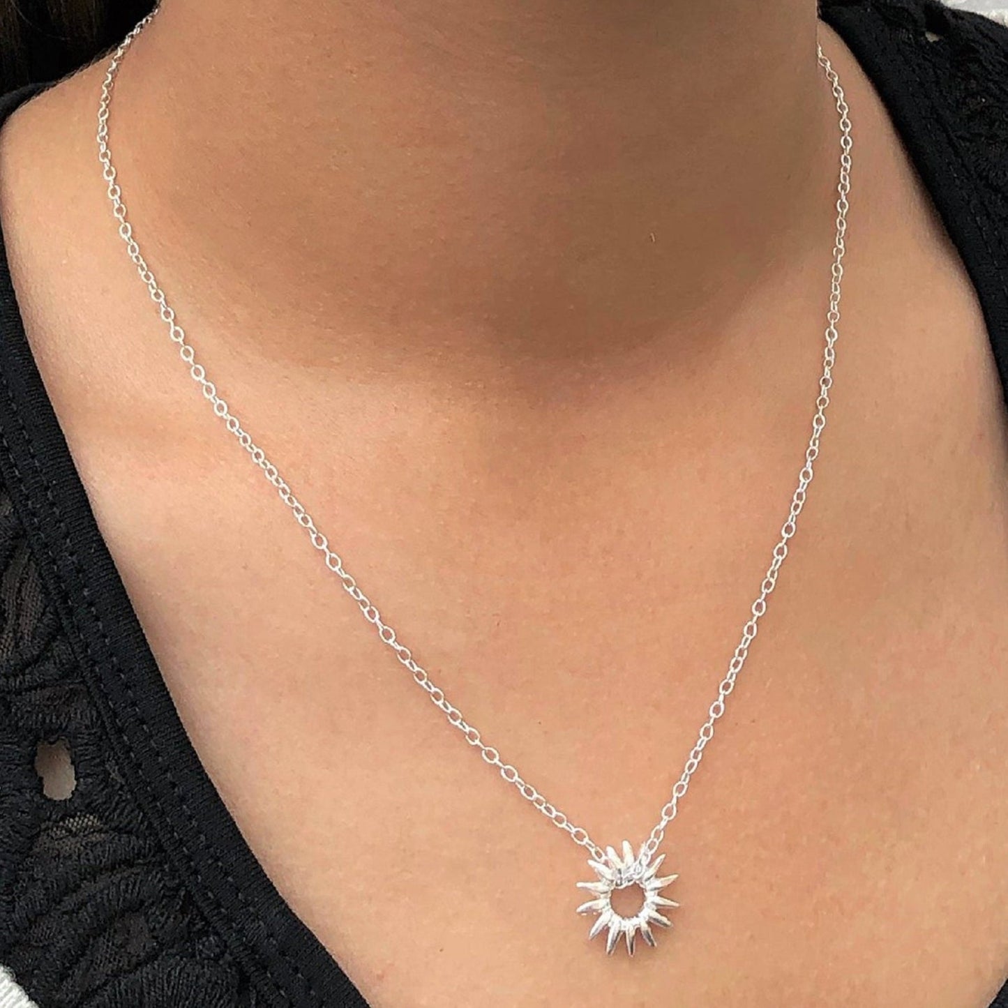 Sunray Silver and Gold Necklace - Otis Jaxon Silver Jewellery