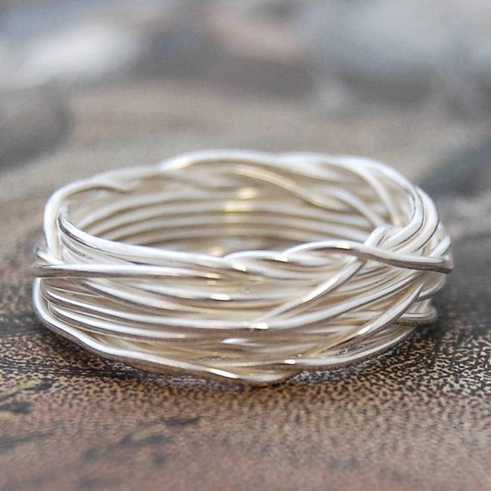 Silver Wire Contemporary Ring - Otis Jaxon Silver Jewellery