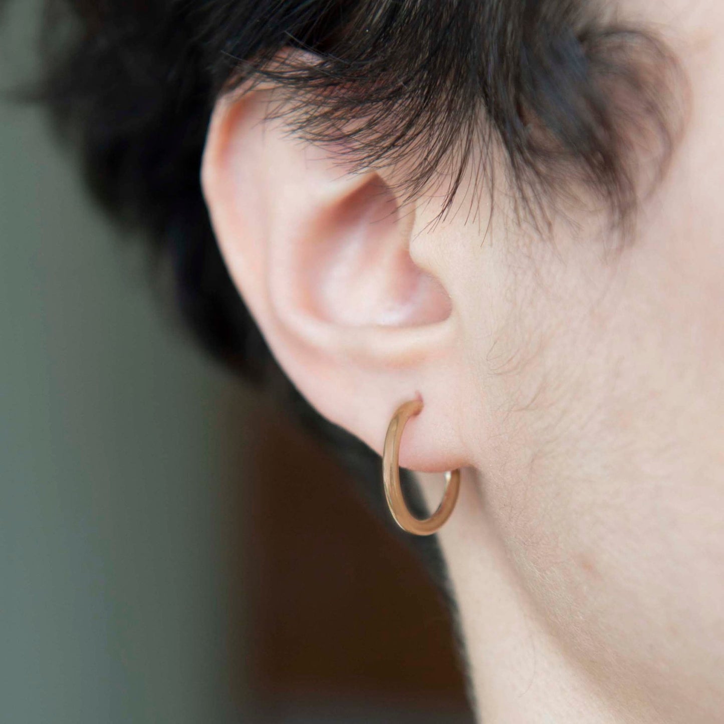 Yellow/Rose Gold Sterling Silver Stud Hoops - Otis Jaxon Silver Jewellery