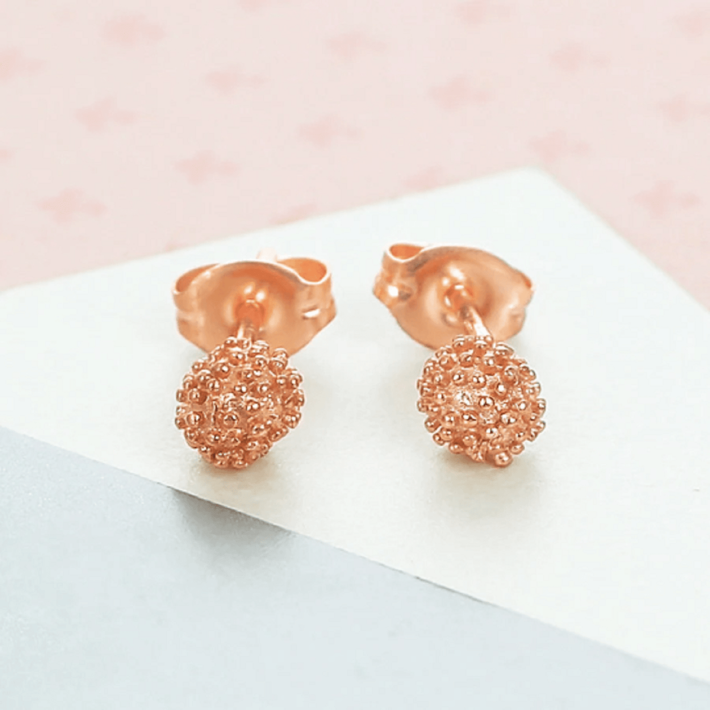 Sycamore Rose Gold Stud Earrings - Otis Jaxon Silver Jewellery