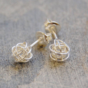 
            
                Load image into Gallery viewer, Tiny Nest Rose Gold Stud Earrings - Otis Jaxon Silver Jewellery
            
        
