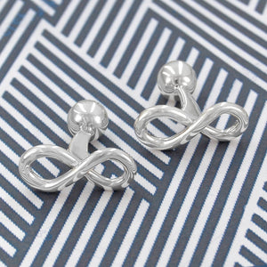 Infinity Silver Knot Cufflinks - Otis Jaxon Silver Jewellery
